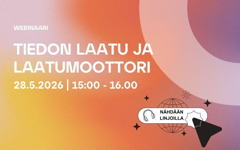 tiedon laatu ja laatumoottori