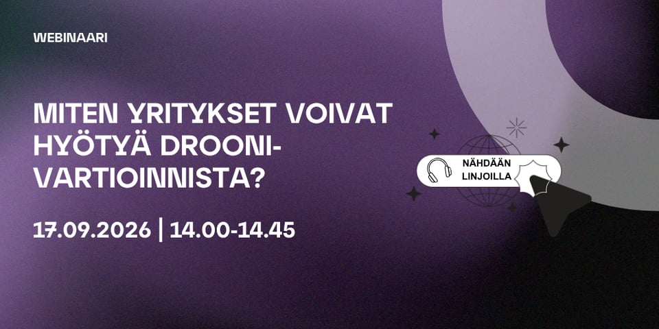 webinaari, droonivartiointi, banner